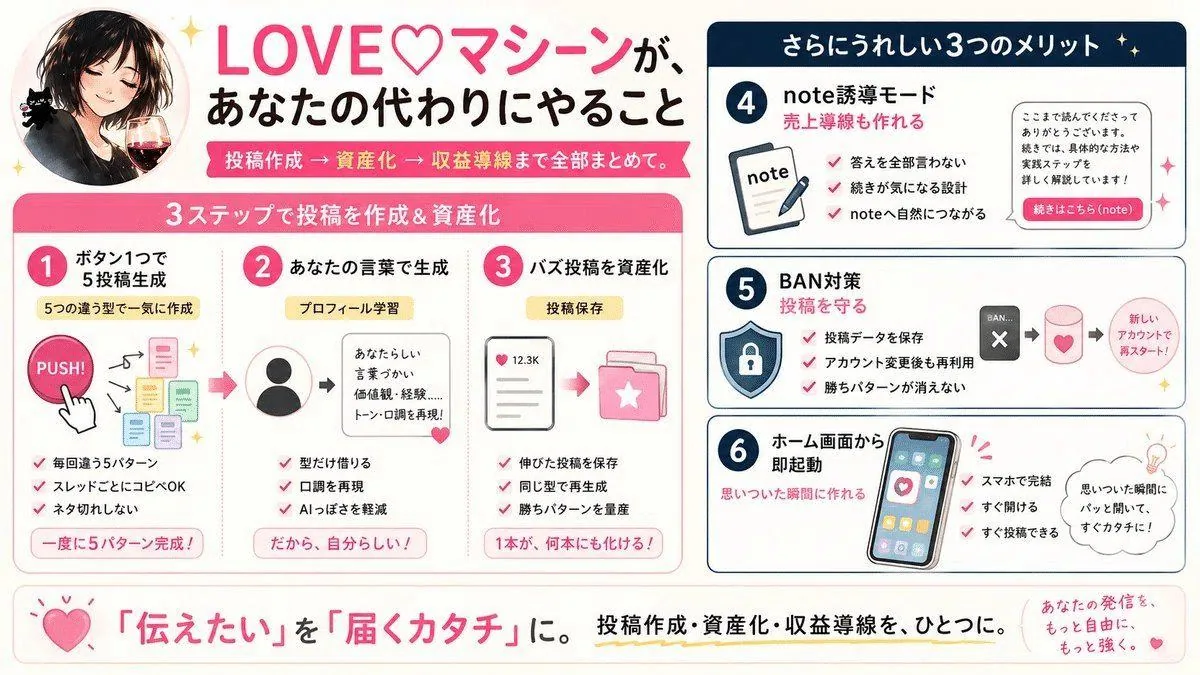 3ステップで投稿を作成＆資産化